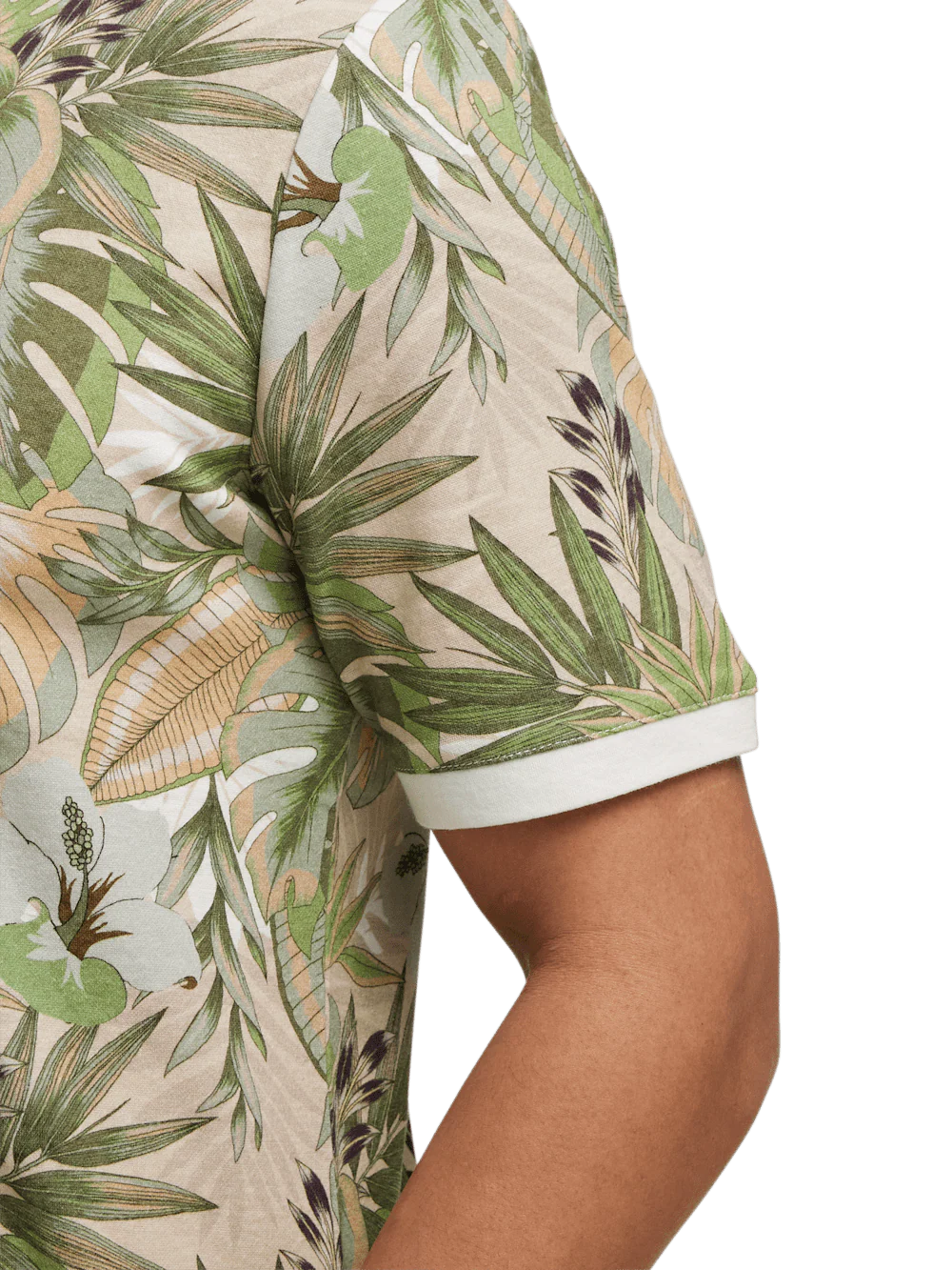 Linen Blend Button Front Camp Collar - Multi - Image 4