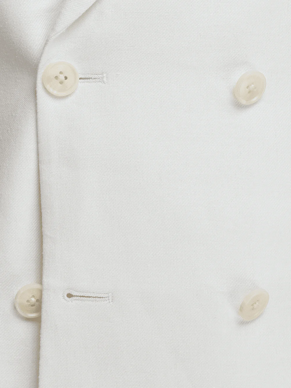Linen Blend Peak Lapel Suit - White - Image 5