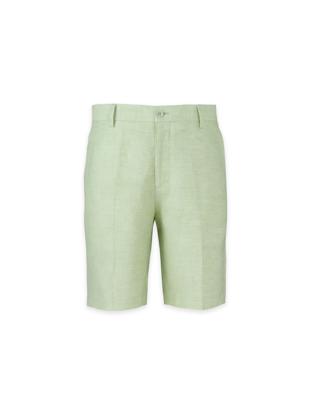 Linen Chambray Twill Flat Front Shorts - Apricot - Image 2