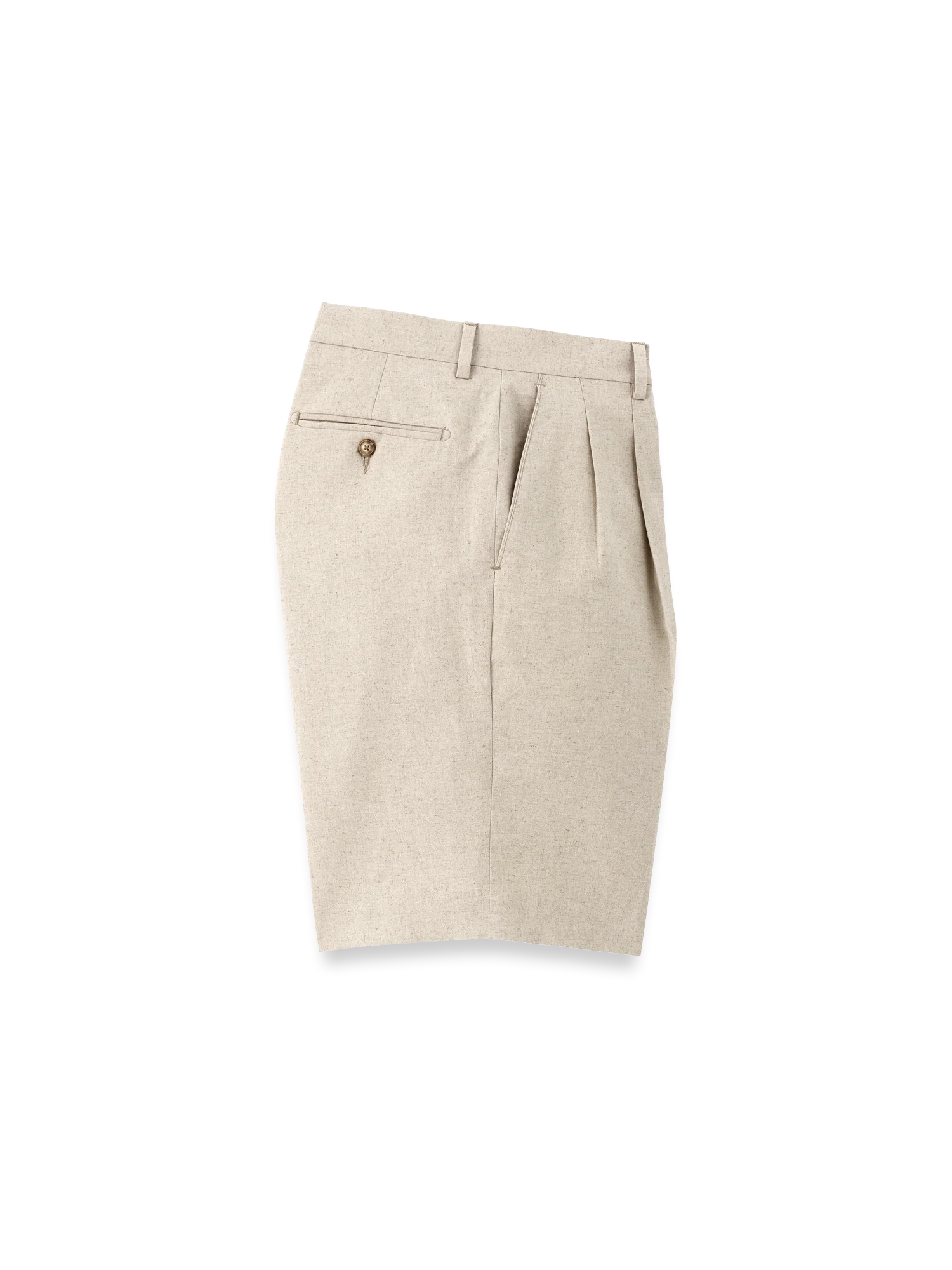 Linen / Cotton Shorts - Natural - Image 4