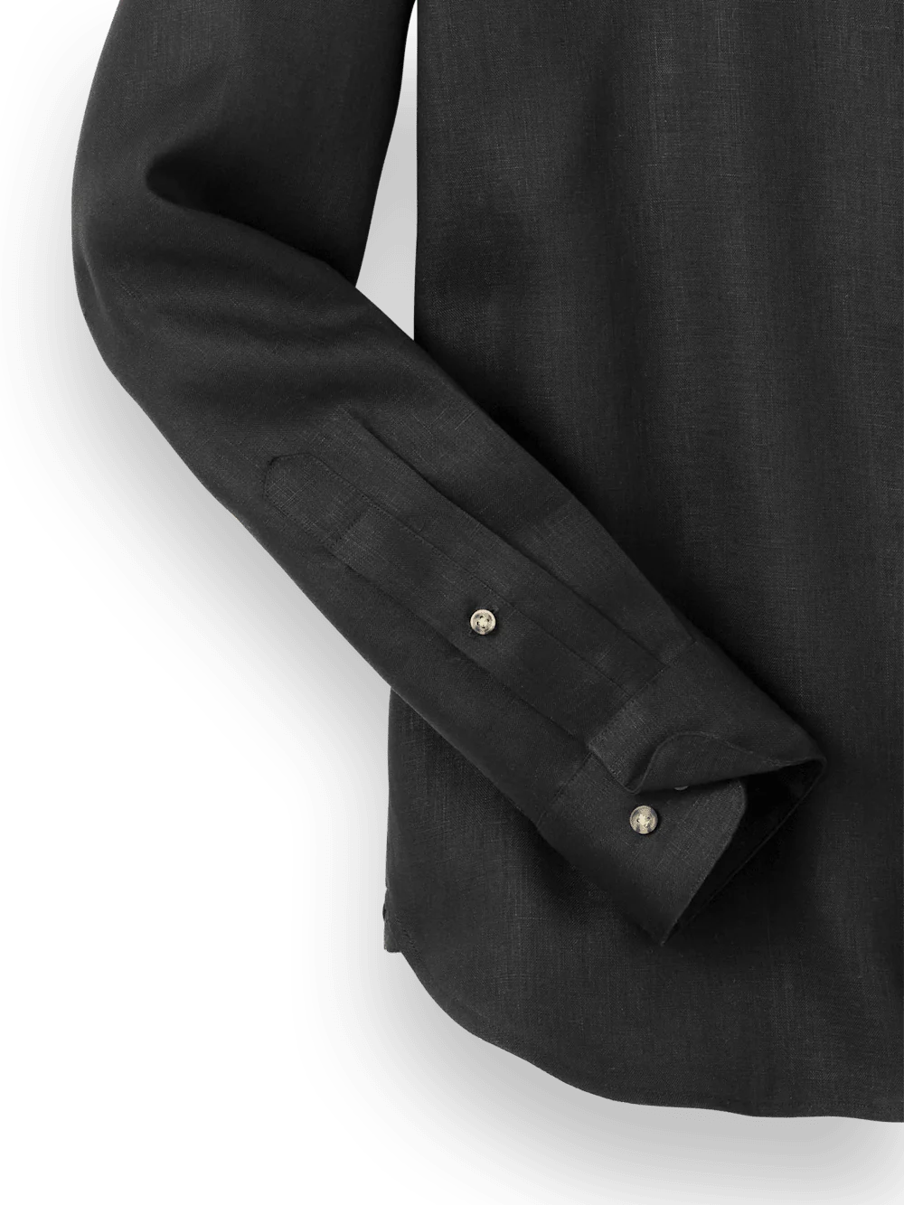 Linen Solid Casual Shirt - Black - Image 7