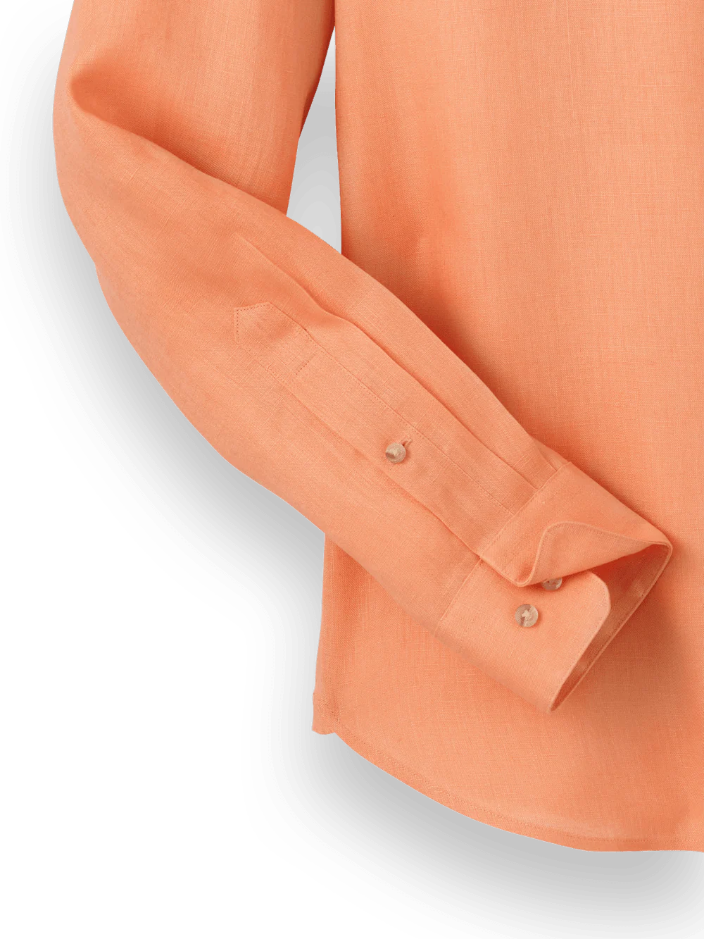 Linen Solid Casual Shirt - Coral - Image 7