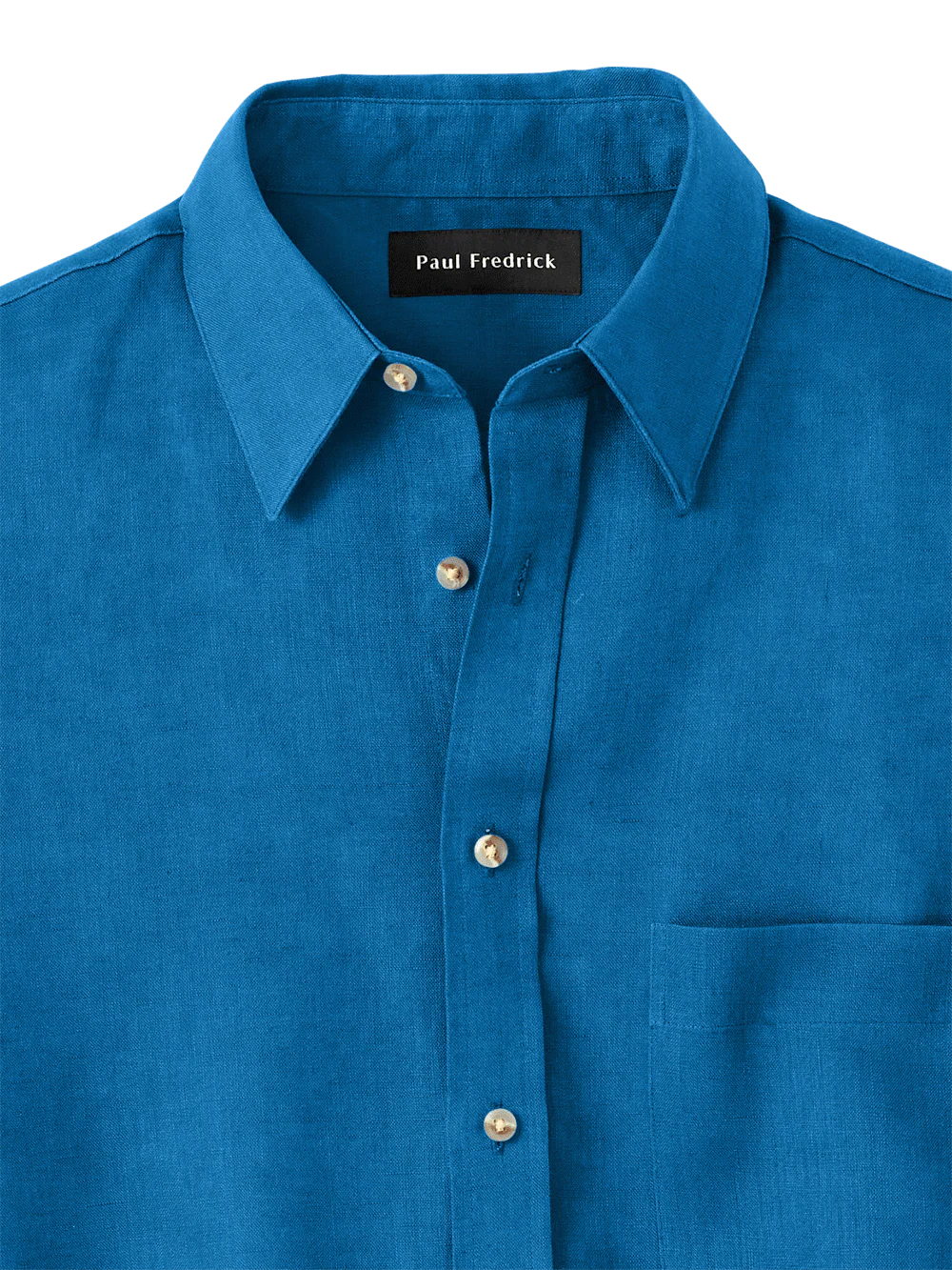 Linen Solid Casual Shirt - Dark Blue - Image 6