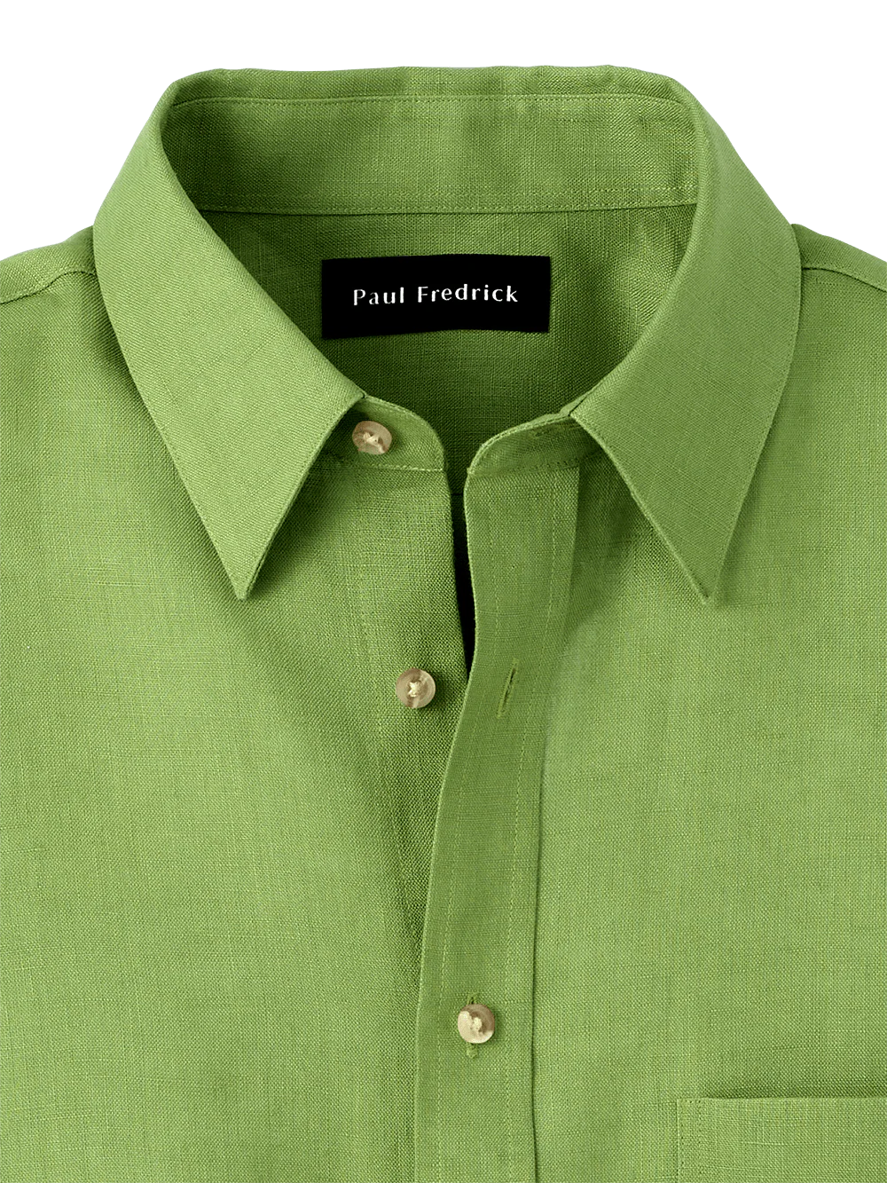 Linen Solid Casual Shirt - Green - Image 6