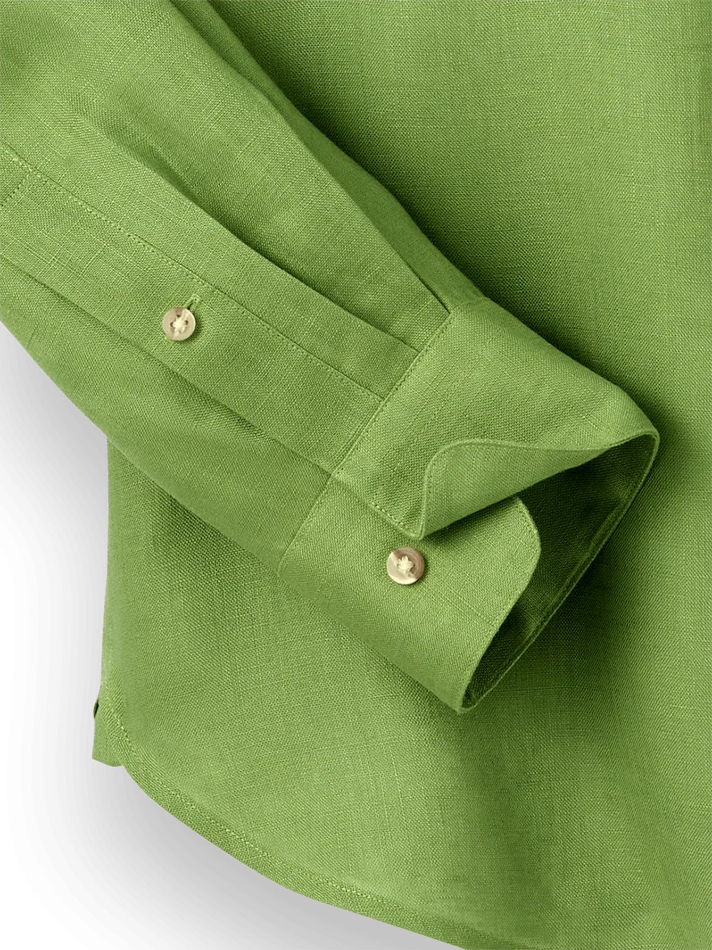 Linen Solid Casual Shirt - Green - Image 7