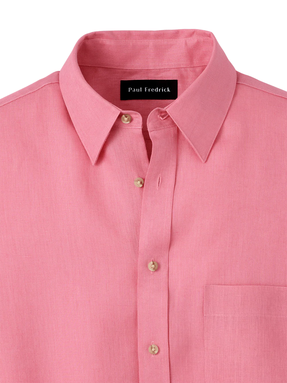 Linen Solid Casual Shirt - Pink - Image 6