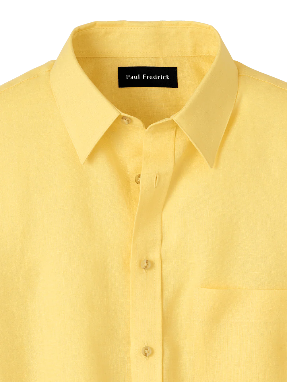 Linen Solid Casual Shirt - Yellow - Image 6