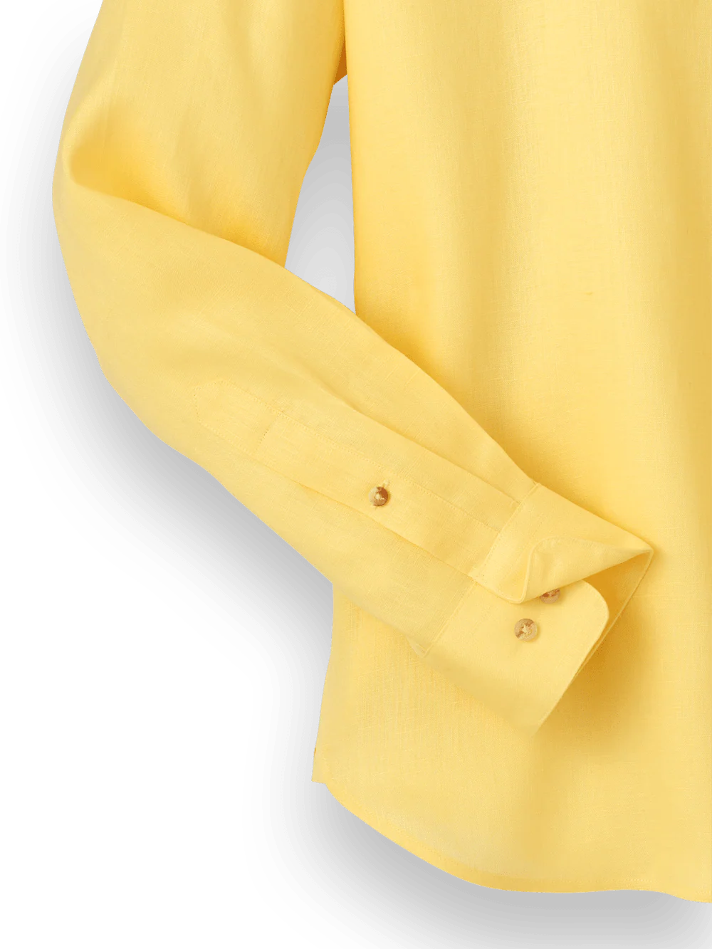 Linen Solid Casual Shirt - Yellow - Image 7