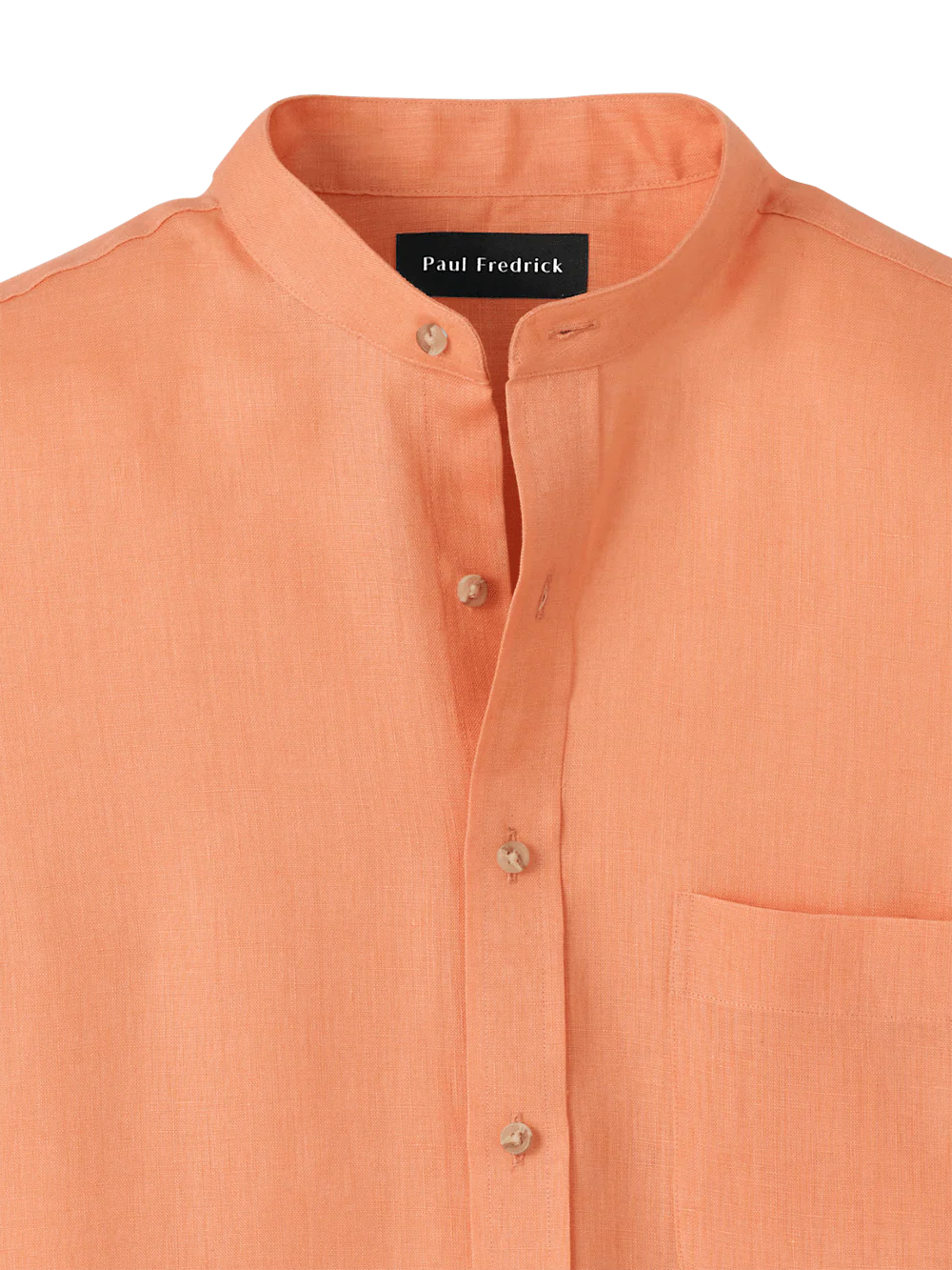 Linen Solid Casual Shirt - Coral - Image 6
