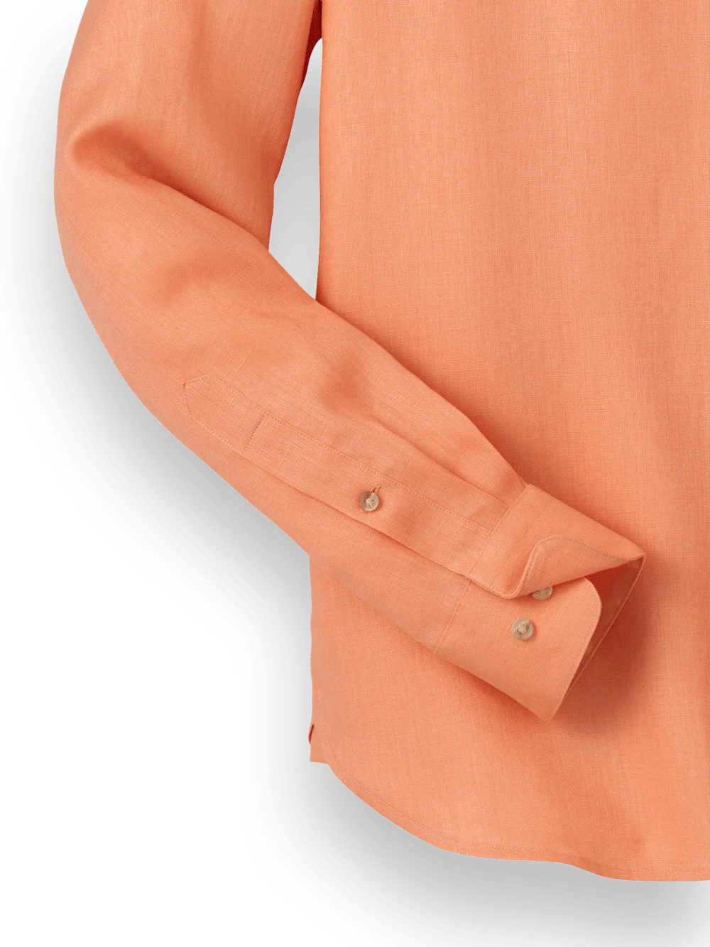 Linen Solid Casual Shirt - Coral - Image 7
