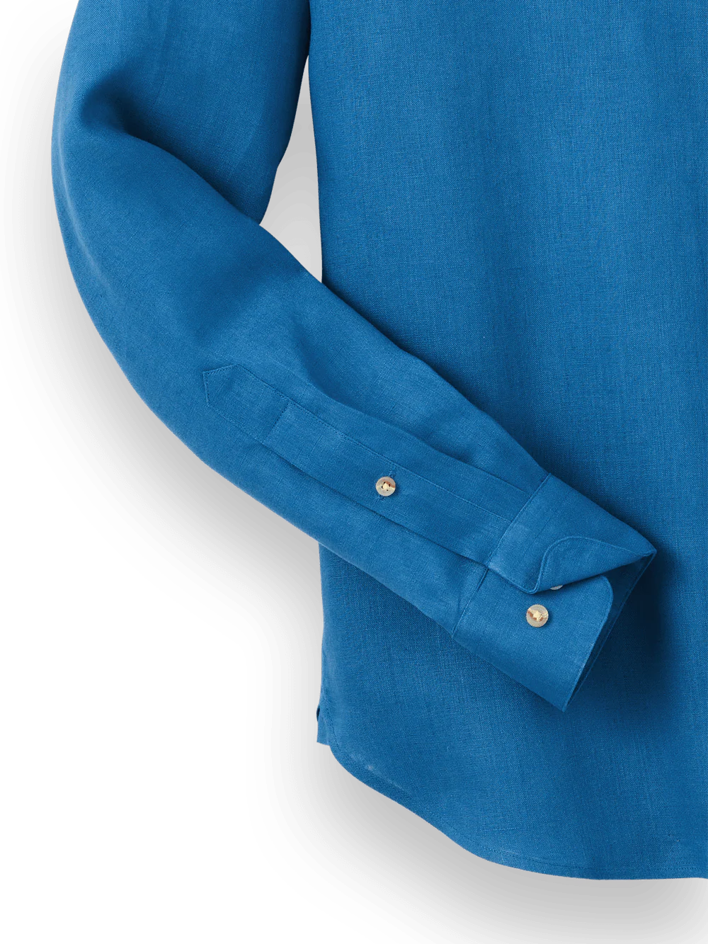 Linen Solid Casual Shirt - Dark Blue - Image 7