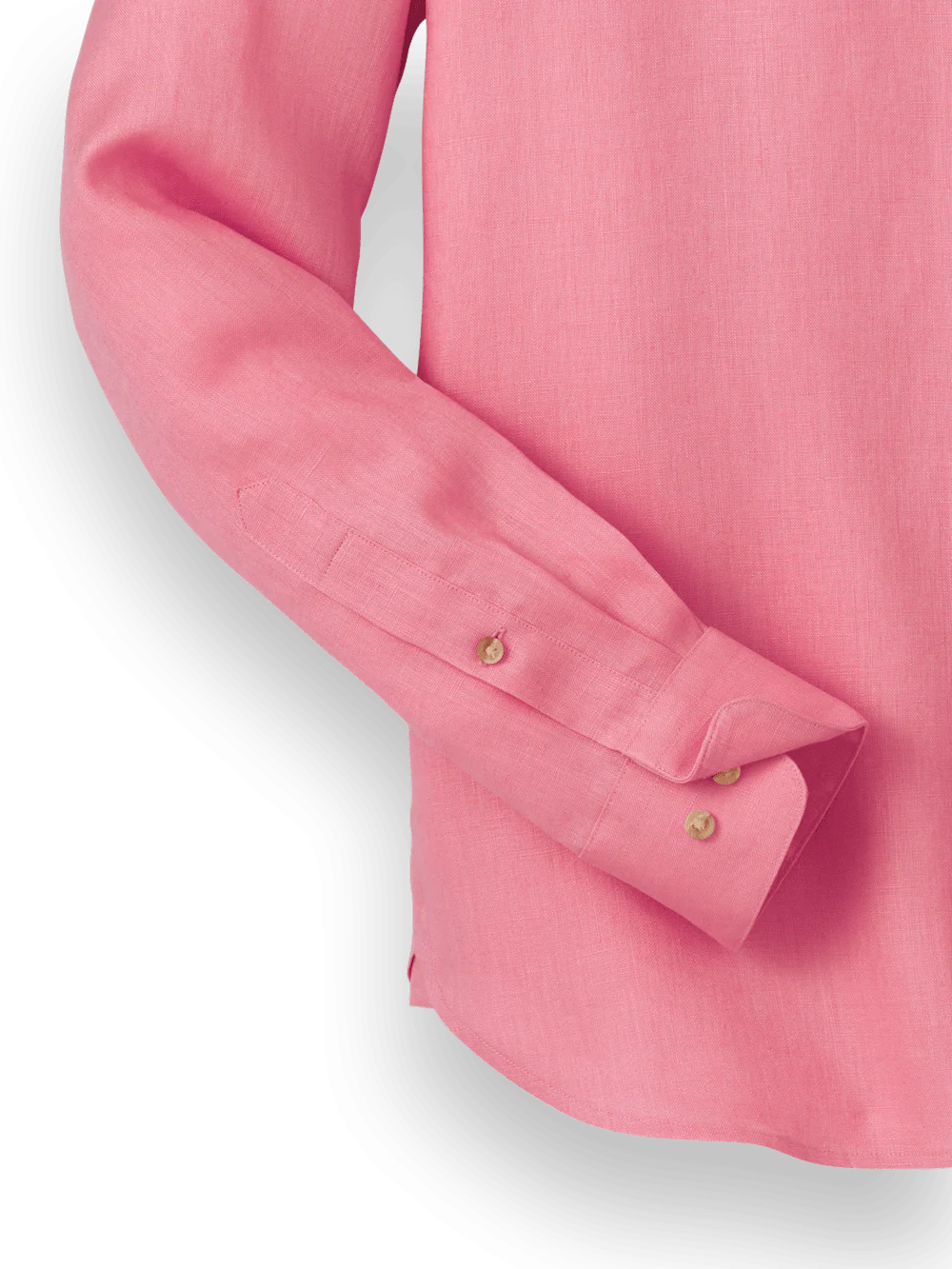 Linen Solid Casual Shirt - Pink - Image 7