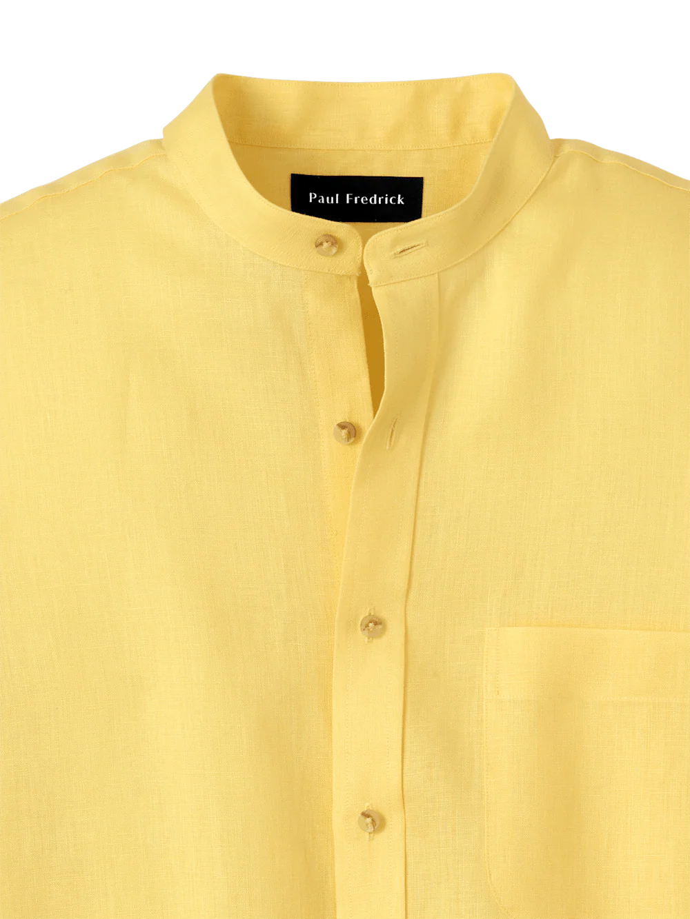 Linen Solid Casual Shirt - Yellow - Image 6