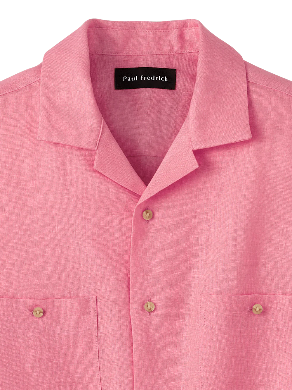 Linen Solid Casual Shirt - Pink - Image 6