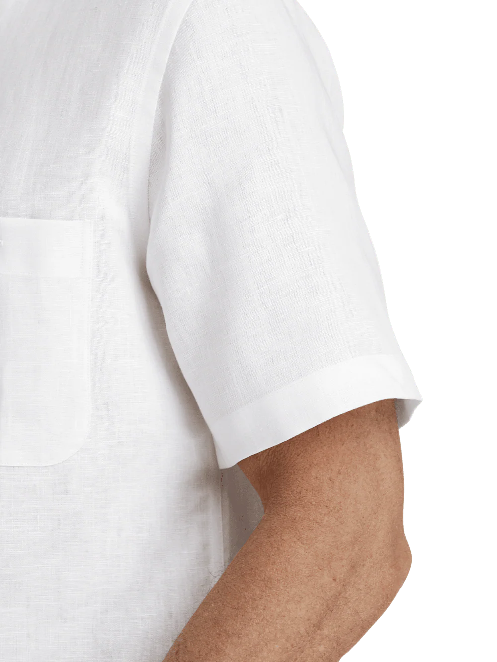 Linen Solid Casual Shirt - White - Image 4