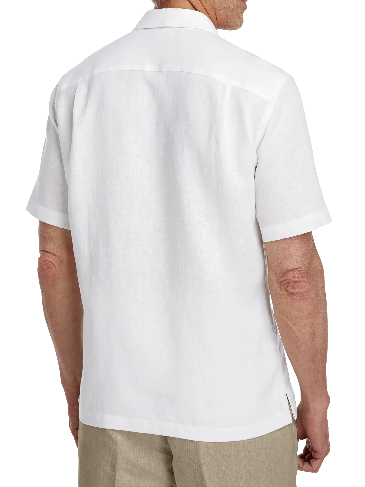 Linen Solid Casual Shirt - White - Image 5