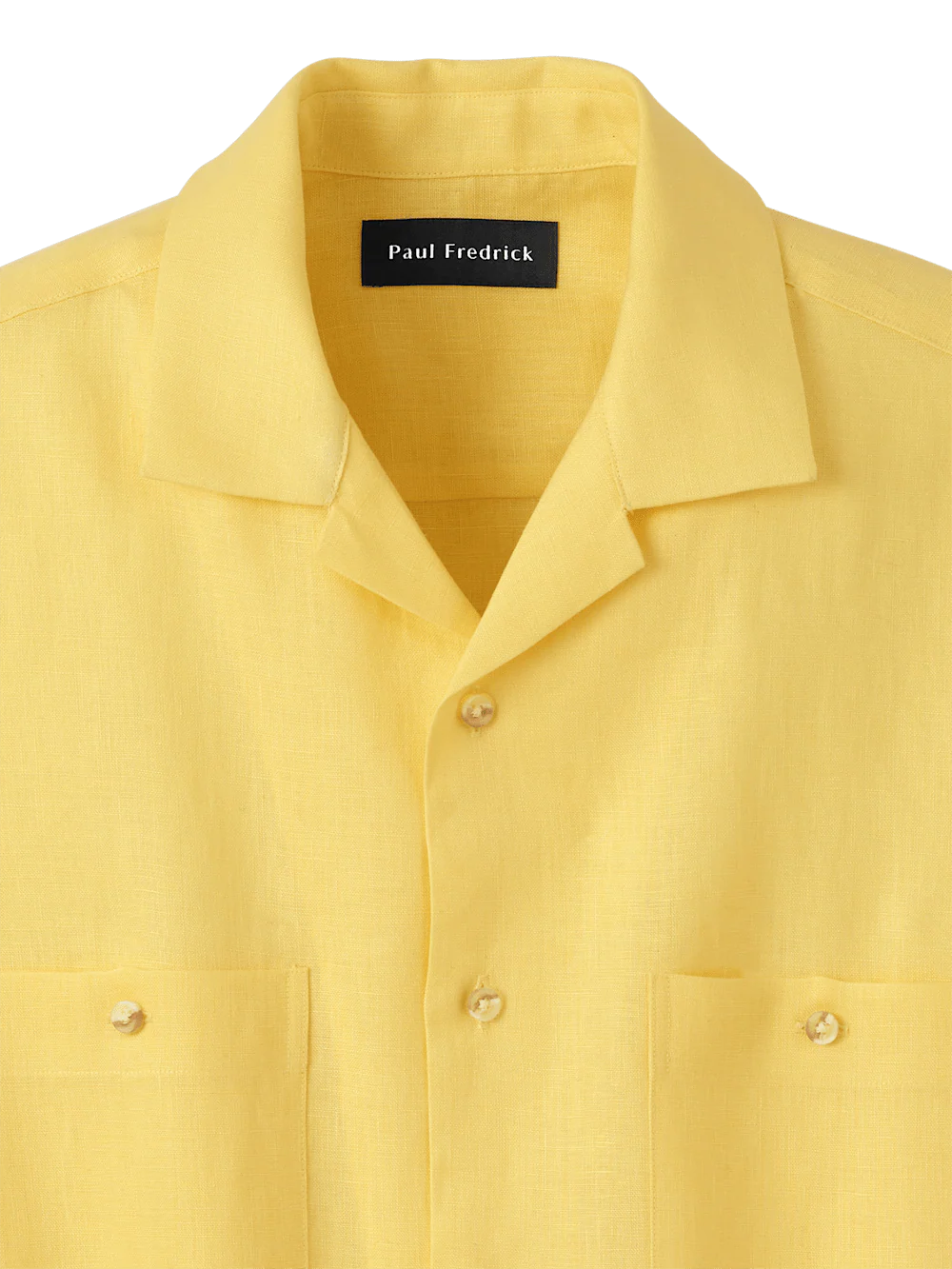 Linen Solid Casual Shirt - Yellow - Image 6