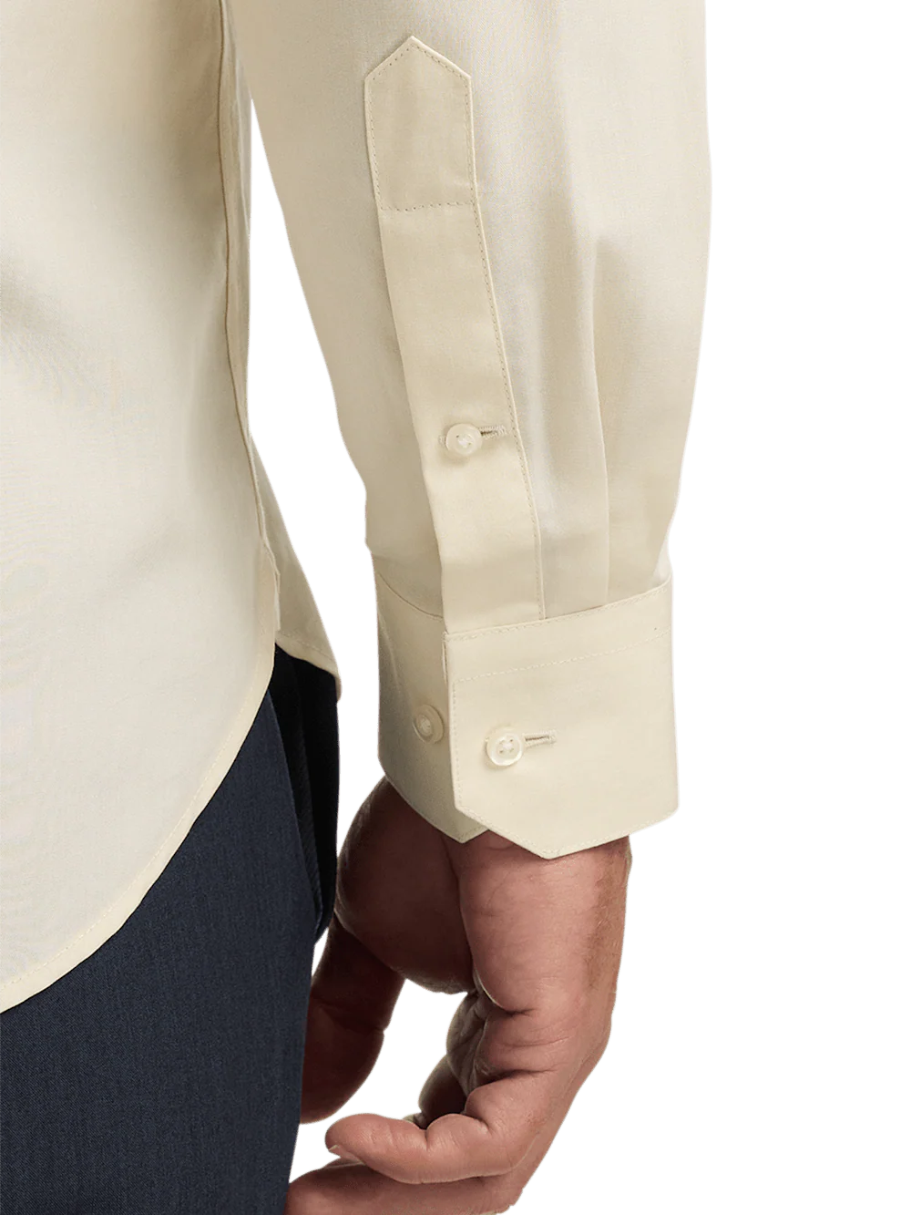 Lyocell Solid Casual Shirt - Ivory - Image 4