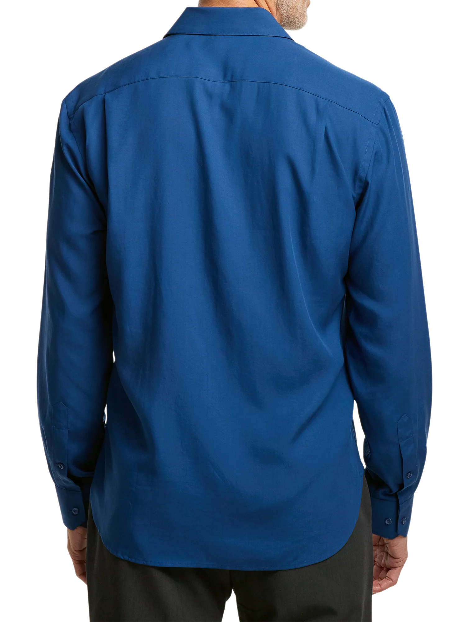 Lyocell Solid Casual Shirt - Blue - Image 5