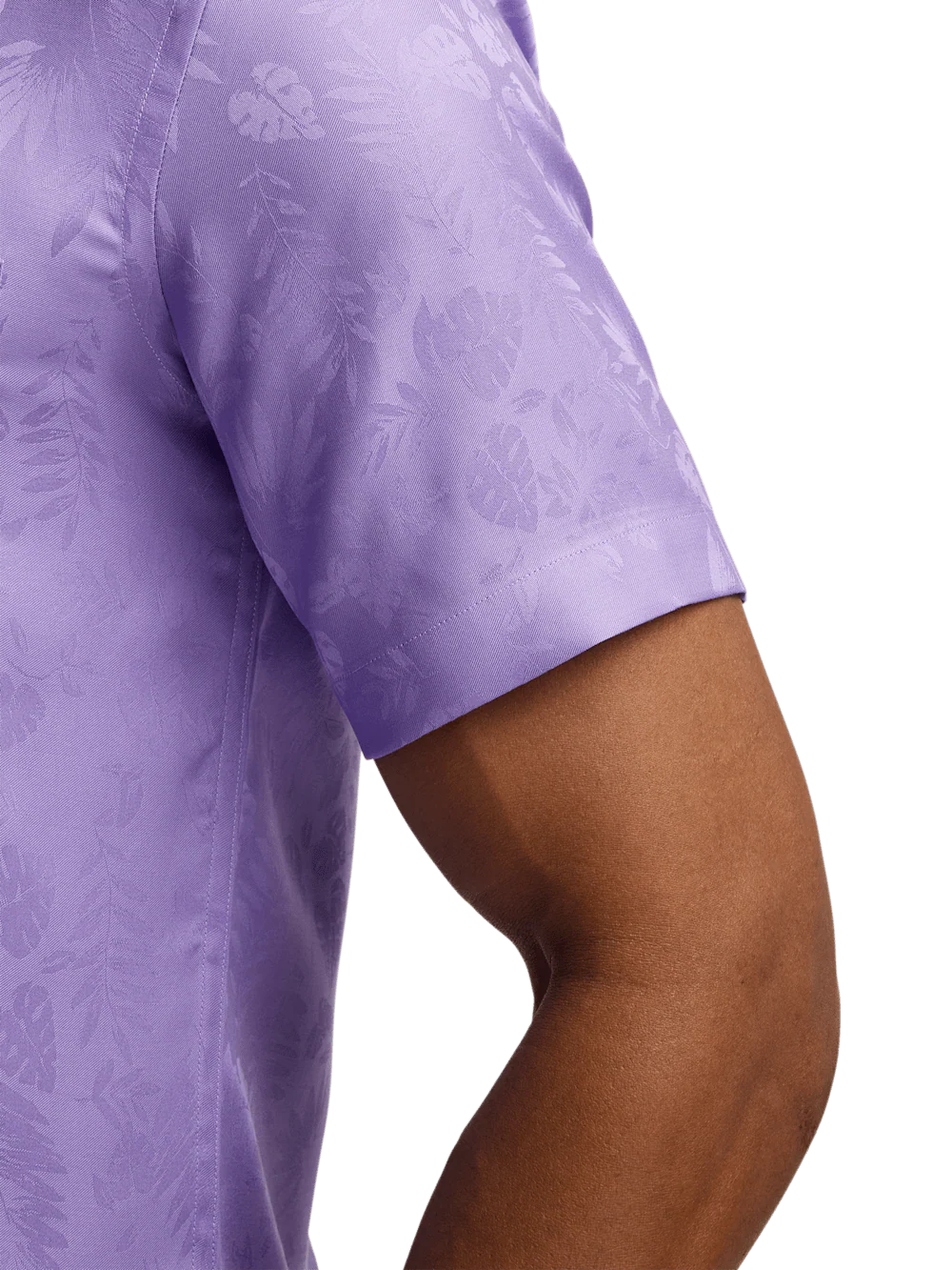 Lyocell Solid Jacquard Casual Shirt - Lavender - Image 4