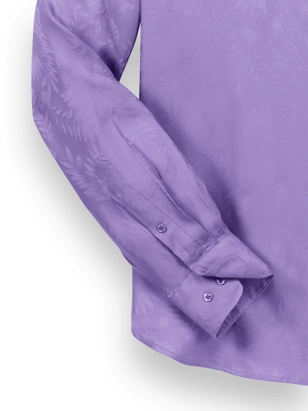 Lyocell Solid Jacquard Casual Shirt - Lavender - Image 8