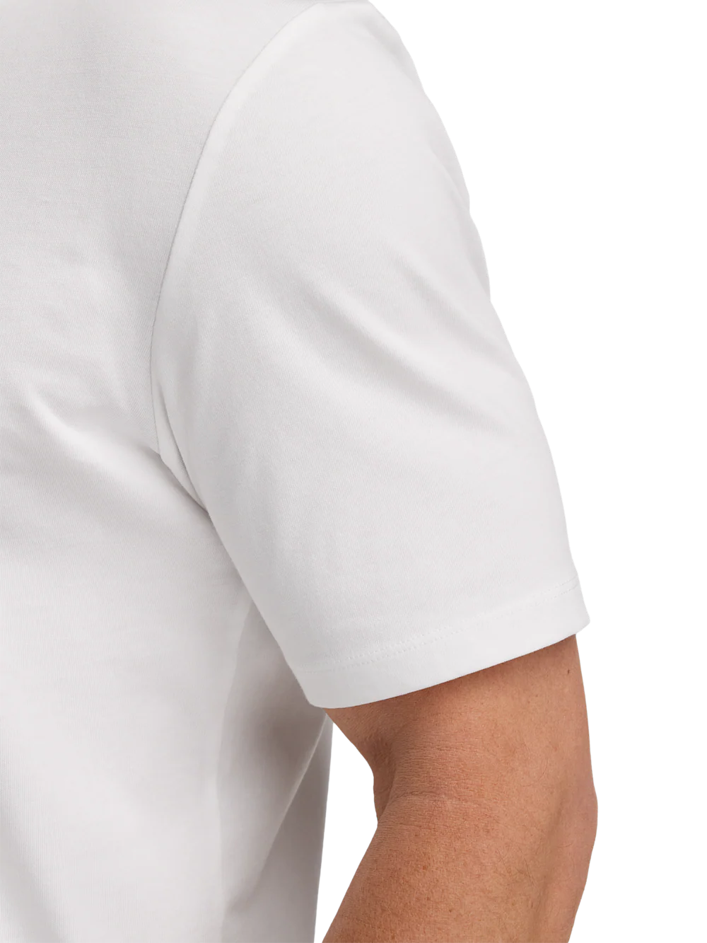 Mercerized Cotton Three Button Polo - White - Image 5