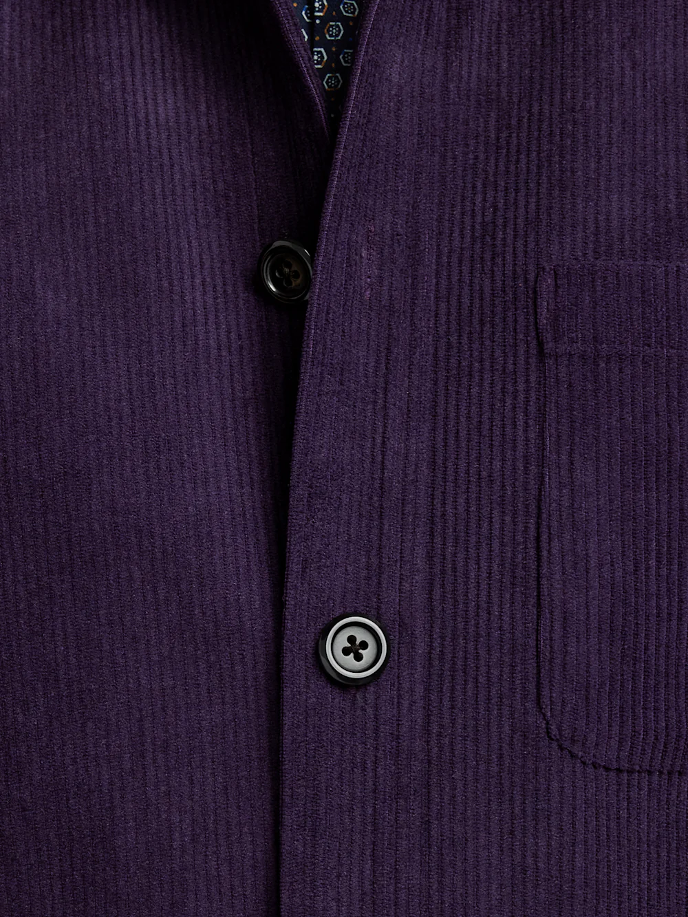 Microfiber Corduroy Shirt Jacket - Purple - Image 5