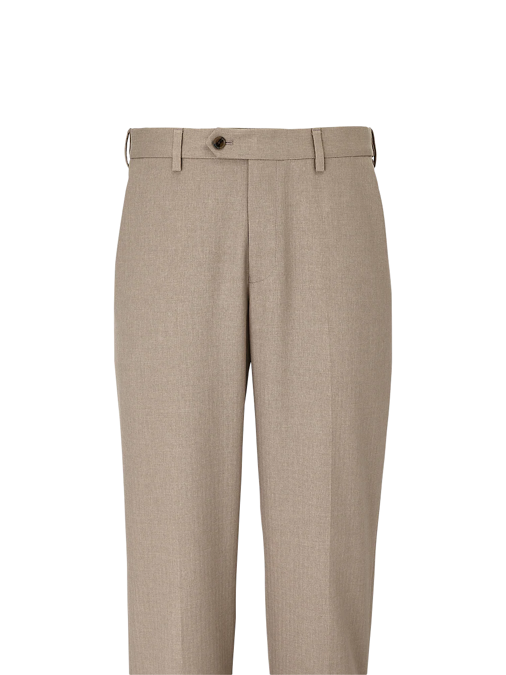 Microfiber Herringbone Flat Front Pants - Grey - Image 2