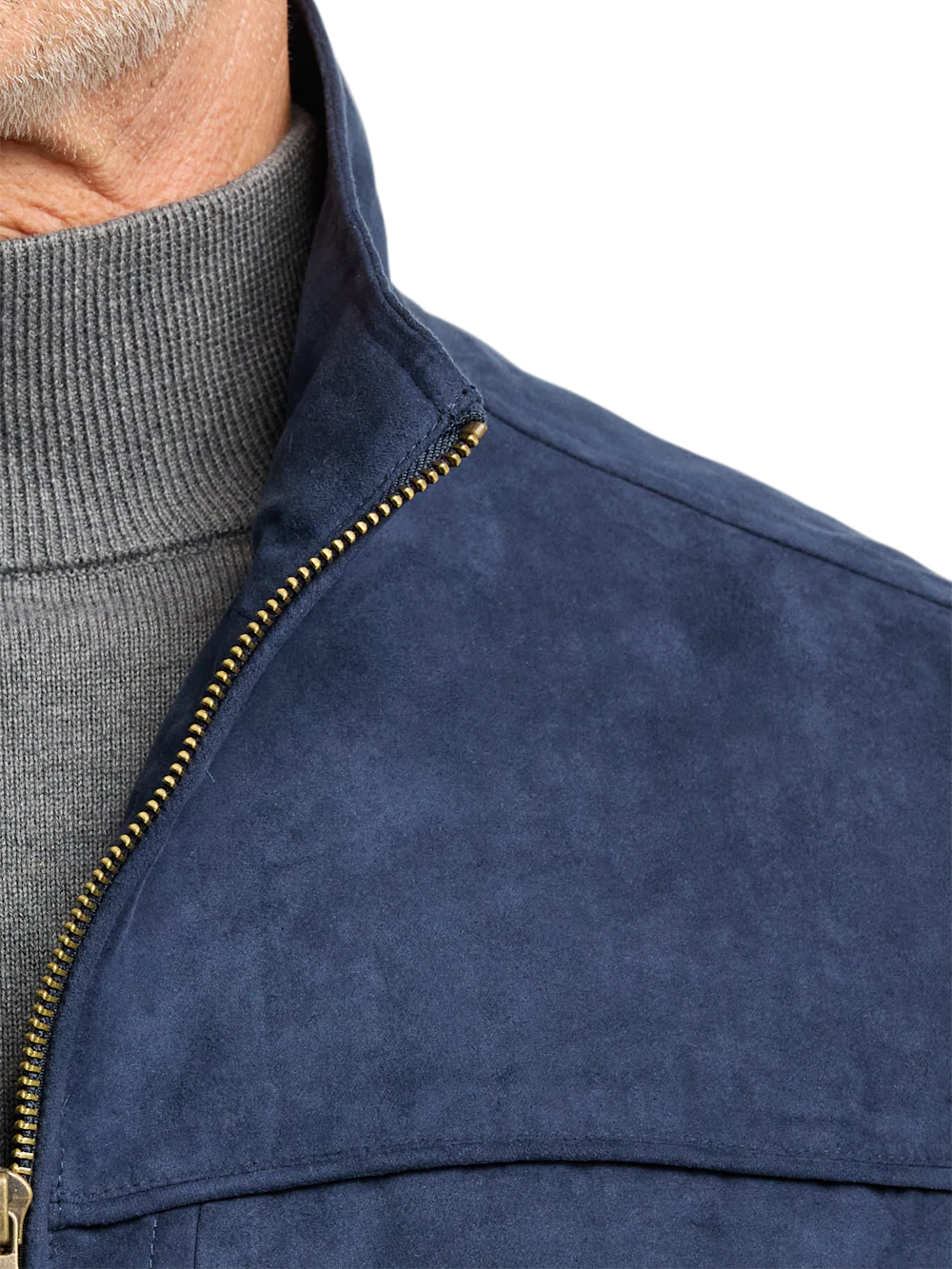 Microsuede Vest - Navy - Image 6