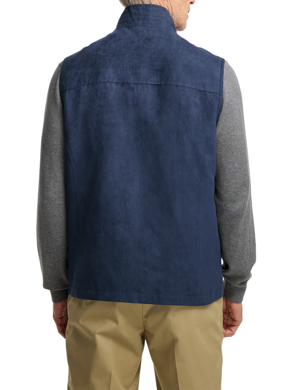 Microsuede Vest - Navy - Image 7