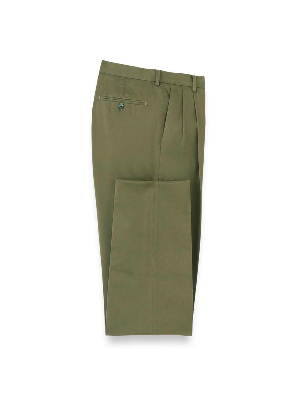Non-Iron Cotton Stretch Twill Pant - Olive - Image 4