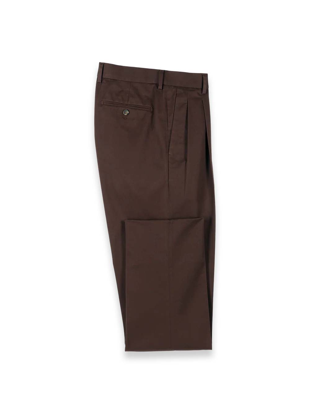 Non-Iron Cotton Stretch Twill Pants - Dark Brown - Image 4
