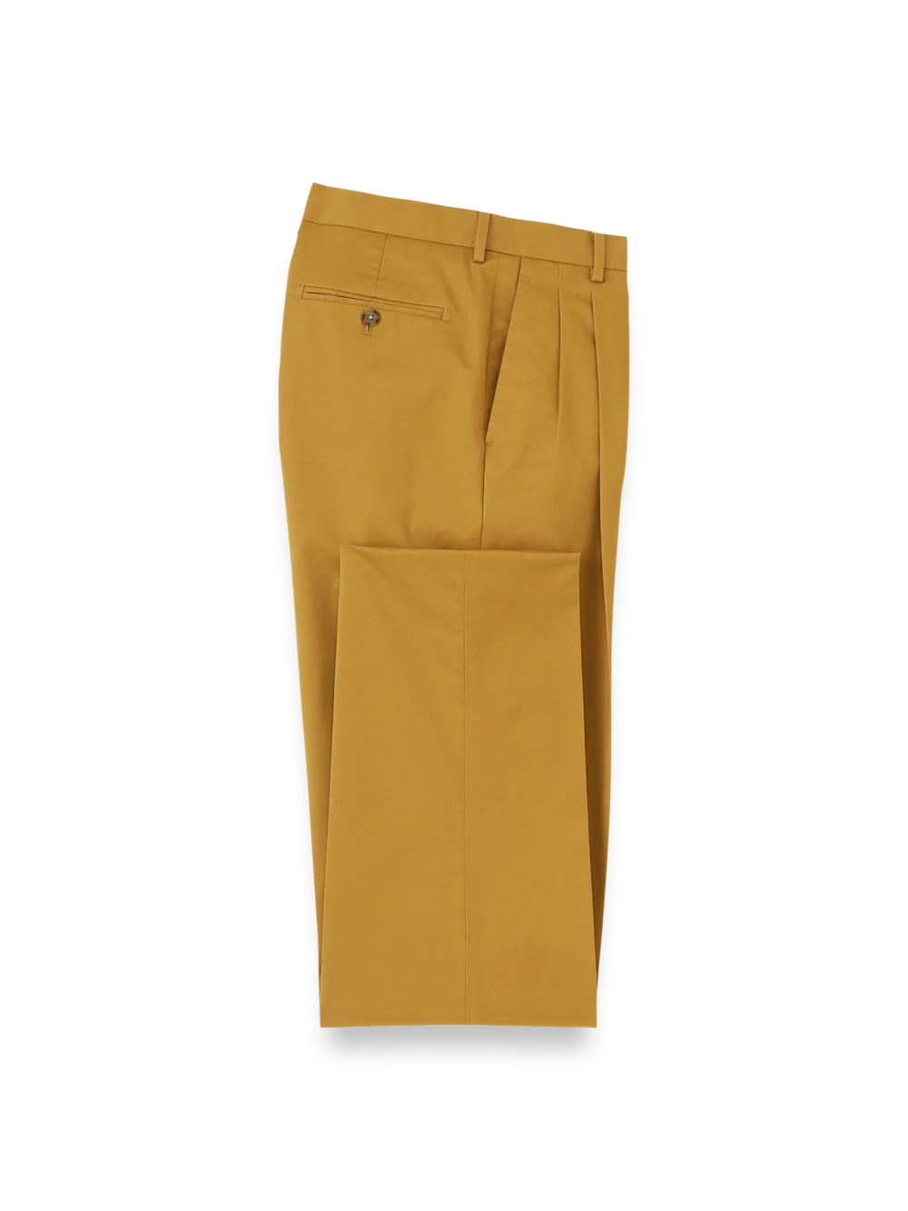 Non-Iron Cotton Stretch Twill Pants - Dark Gold - Image 4