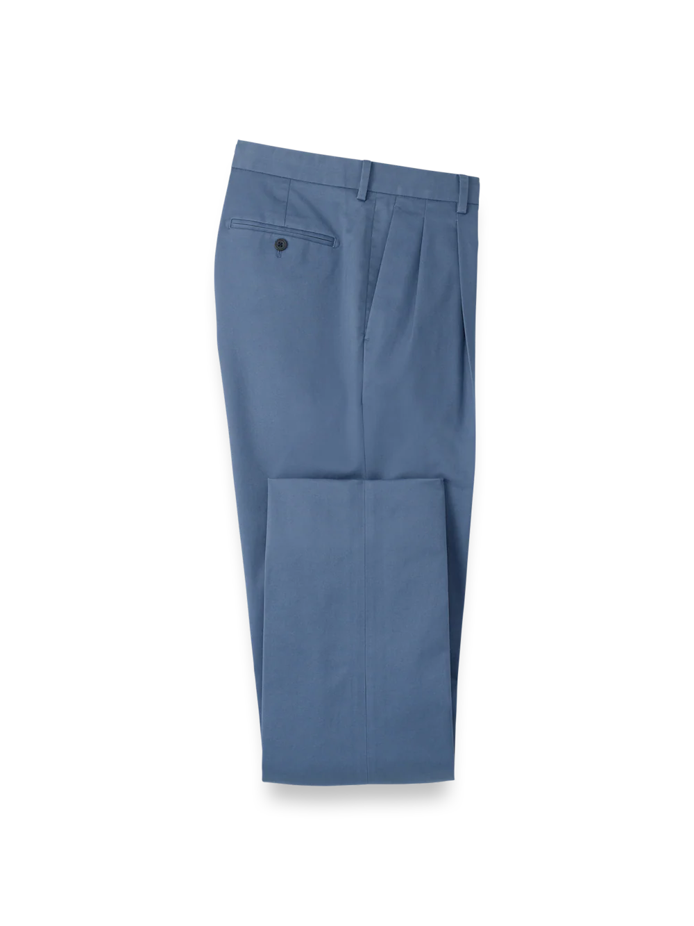 Non-Iron Cotton Stretch Twill Pants - Blue - Image 4