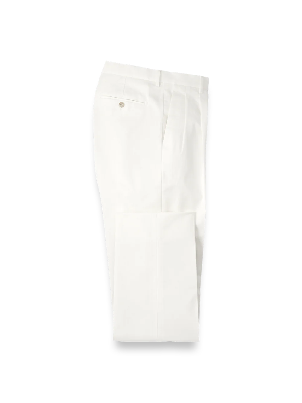 Non-Iron Cotton Stretch Twill Pants - Ivory - Image 4