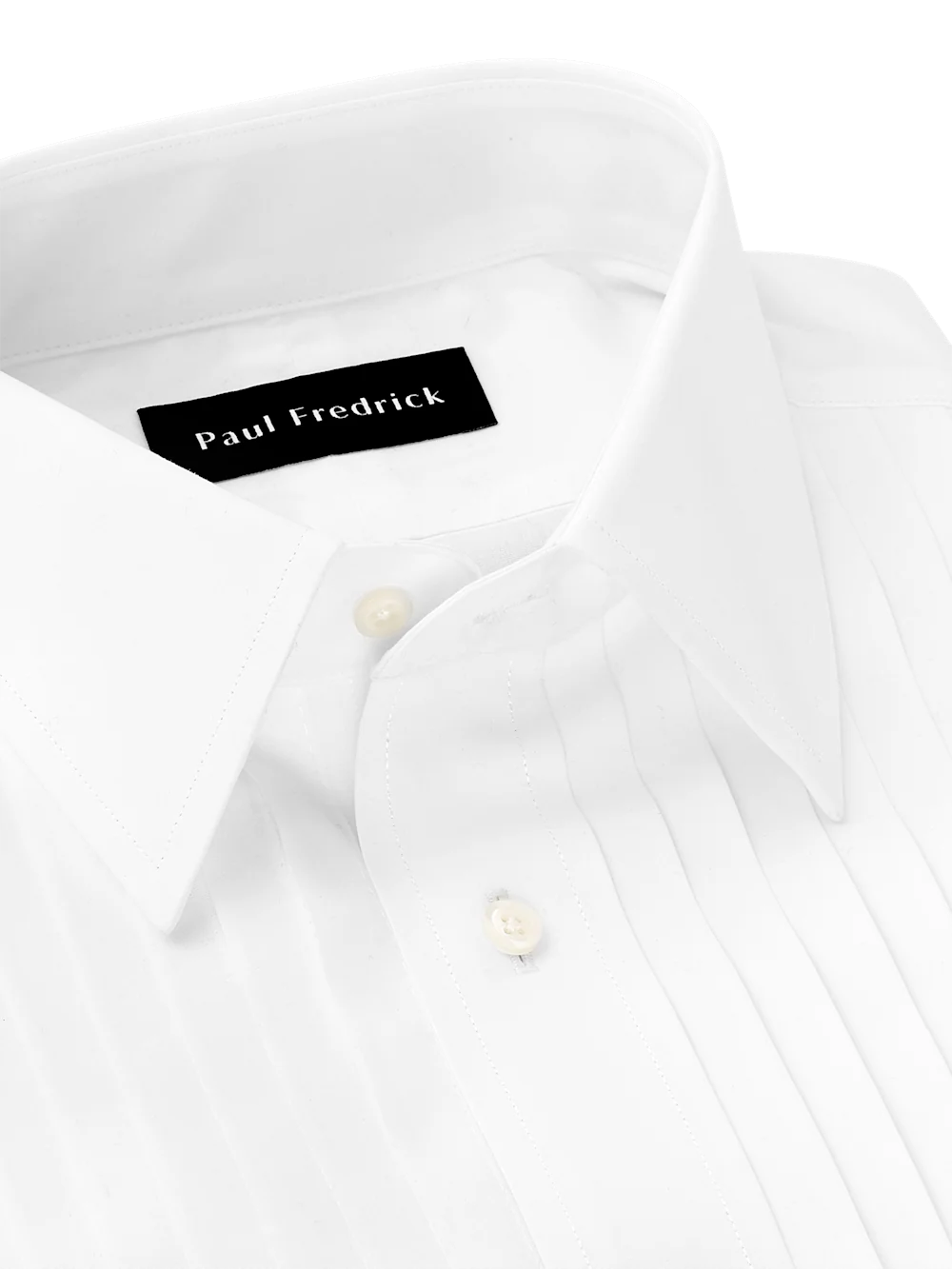 Non-Iron Cotton Tuxedo Shirt - White - Image 8
