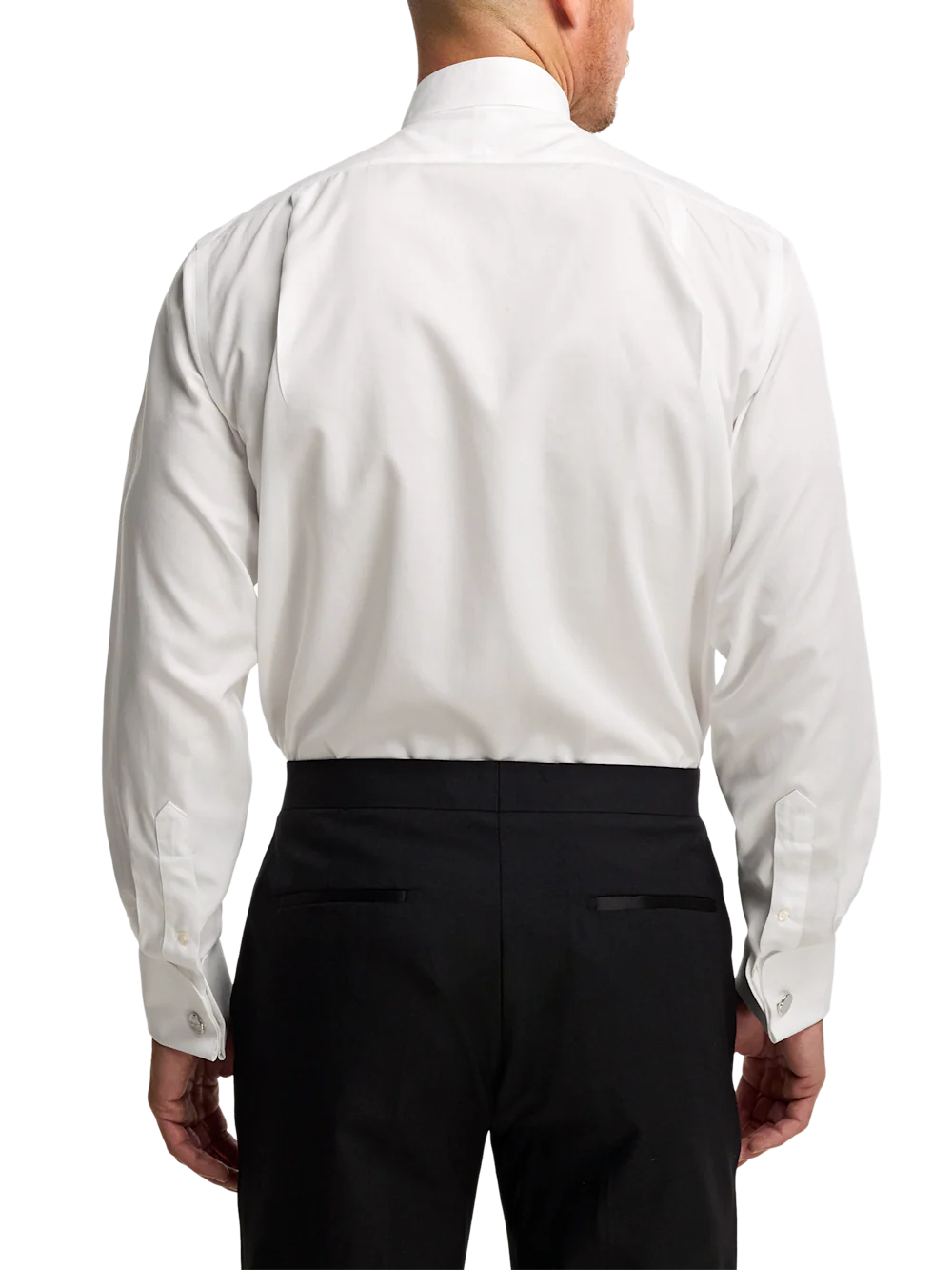 Non-Iron Cotton Tuxedo Shirt - White - Image 6