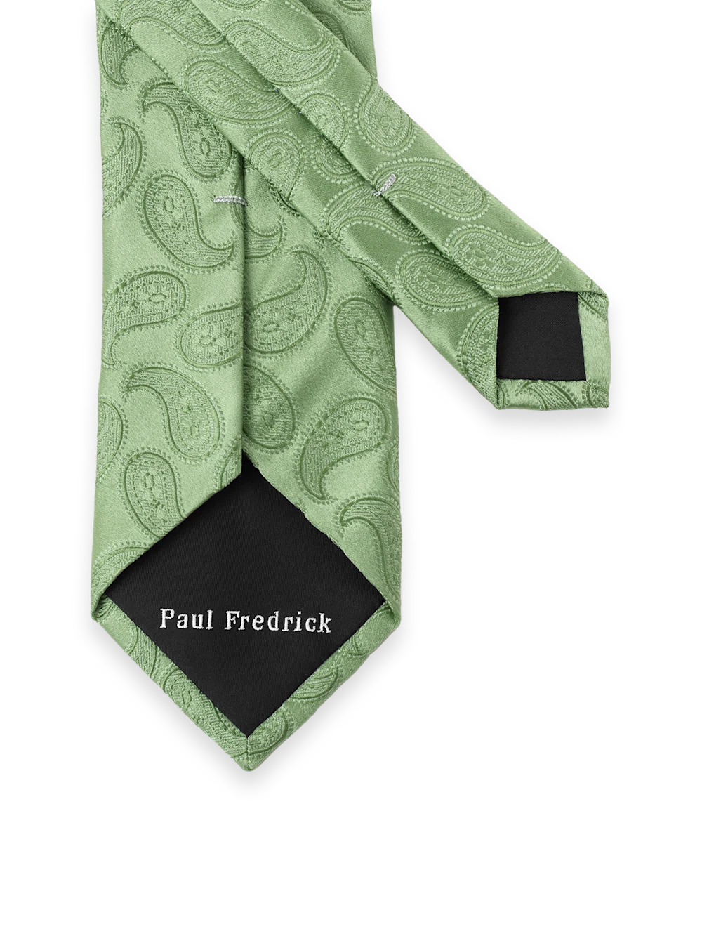 Paisley Woven Silk Tie - Green - Image 3