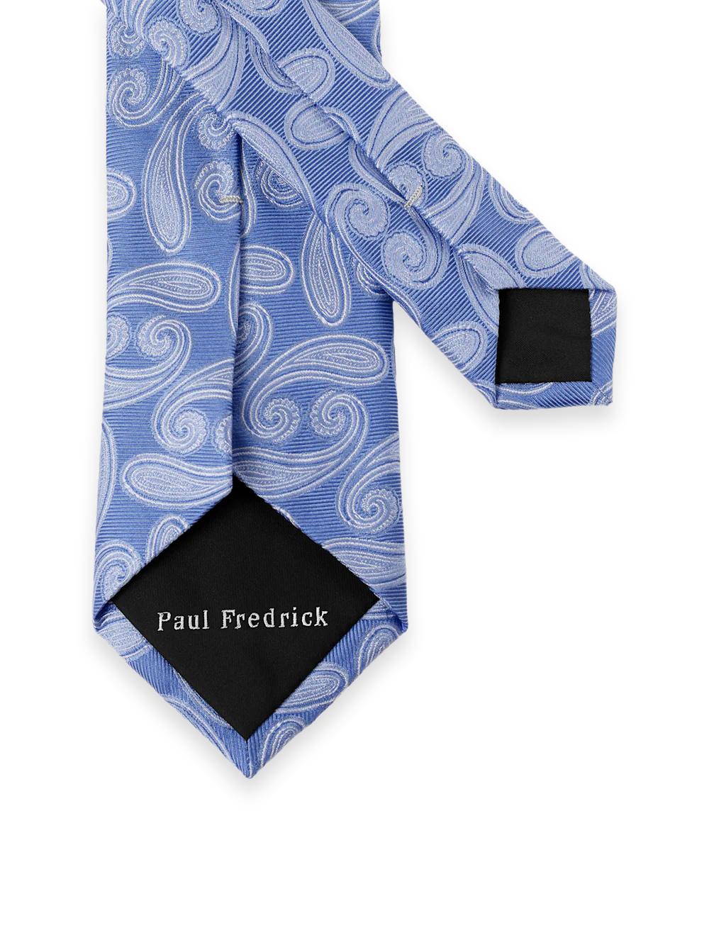 Paisley Woven Silk Tie - Blue - Image 3