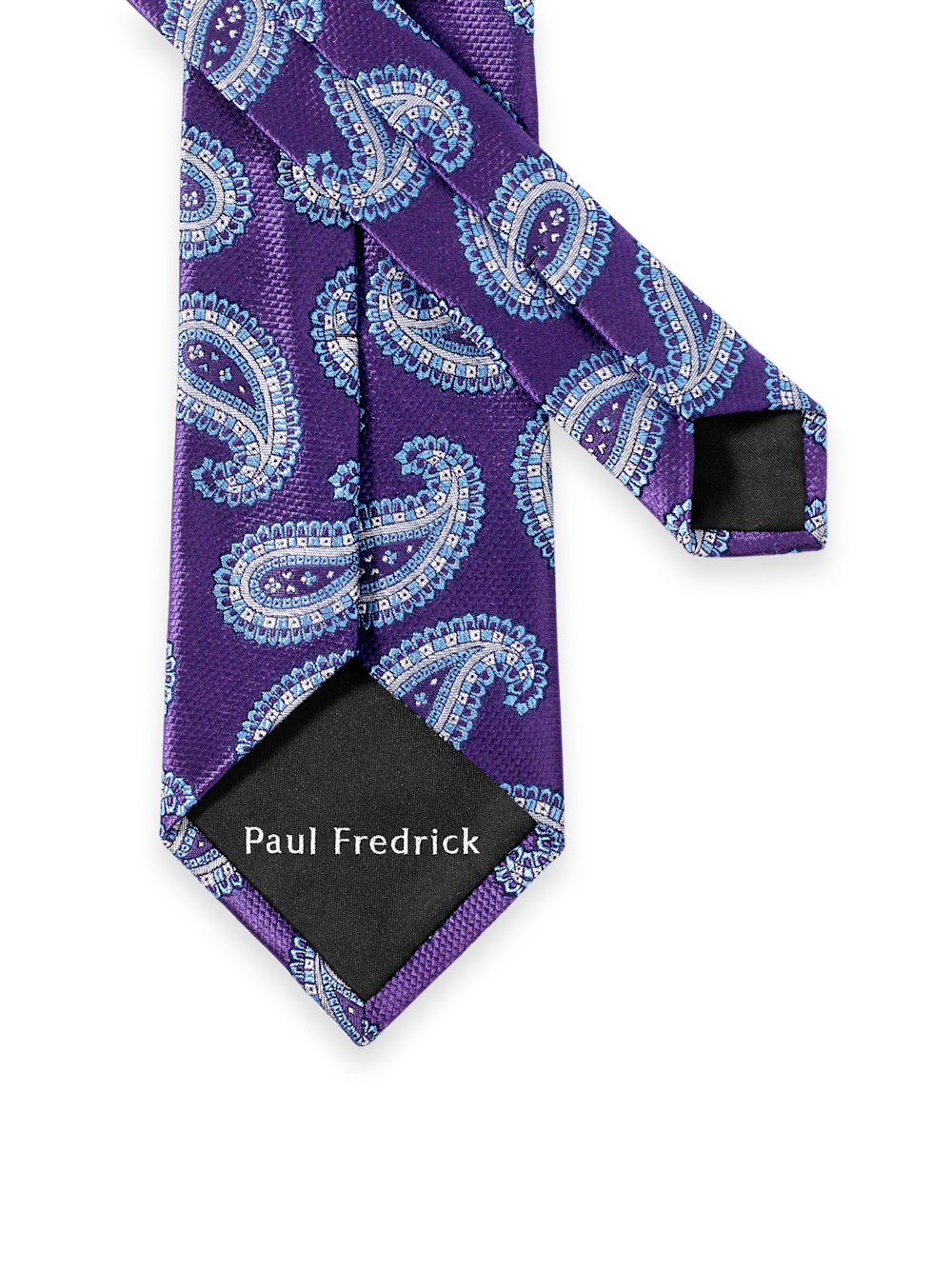 Paisley Woven Silk Tie - Purple/blue - Image 3