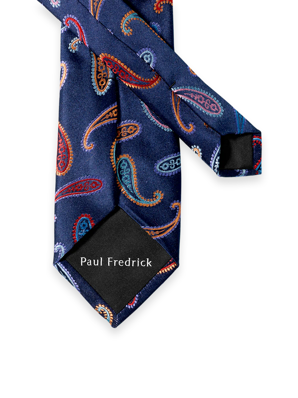 Paisley Woven Silk Tie - Navy Multi - Image 3