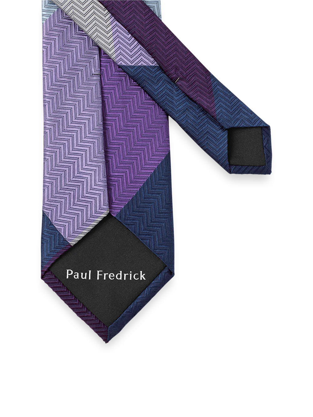 Patchwork Woven Silk Tie - Purple Multi - Image 3