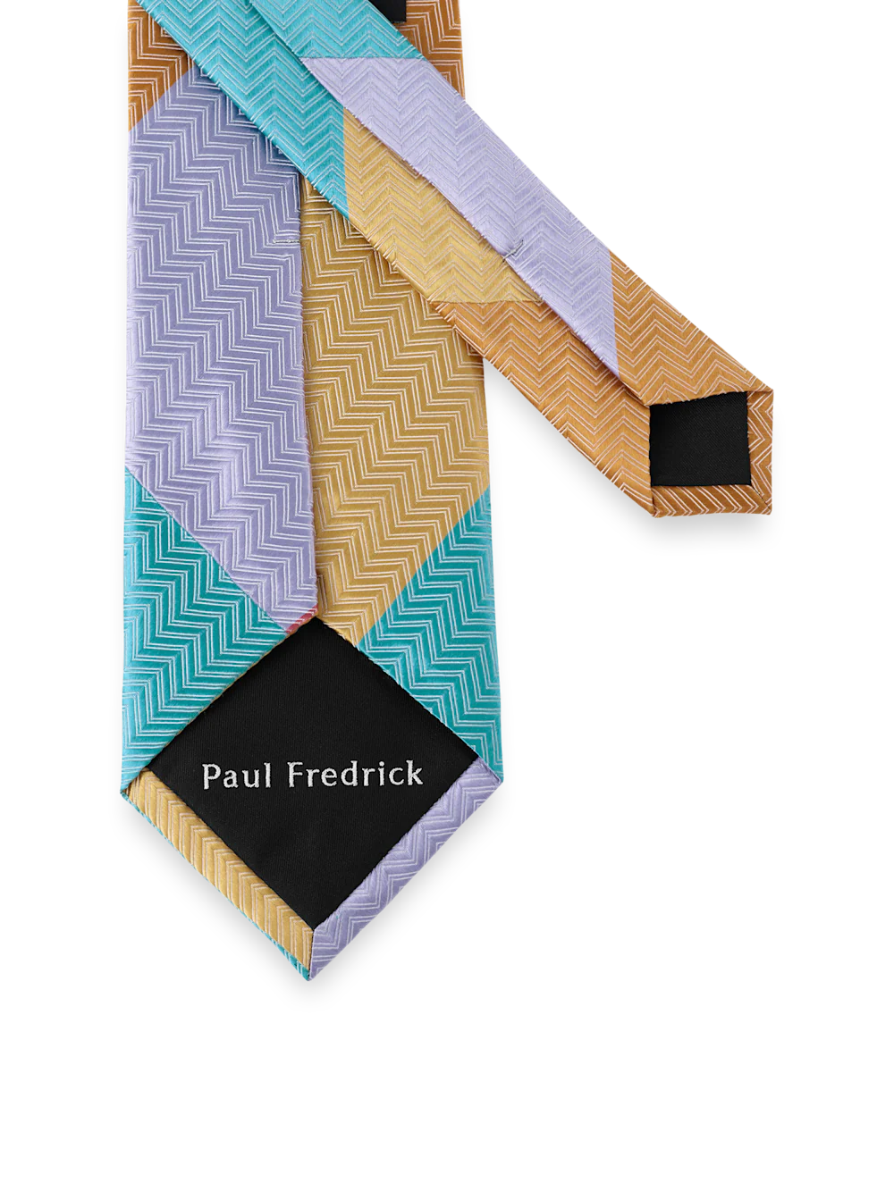 Patchwork Woven Silk Tie - Multi - Image 3
