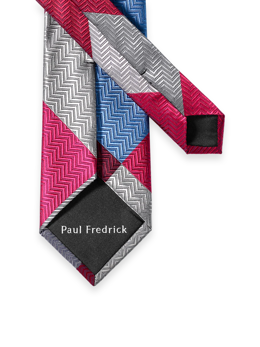 Patchwork Woven Silk Tie - Red Multi - Image 3