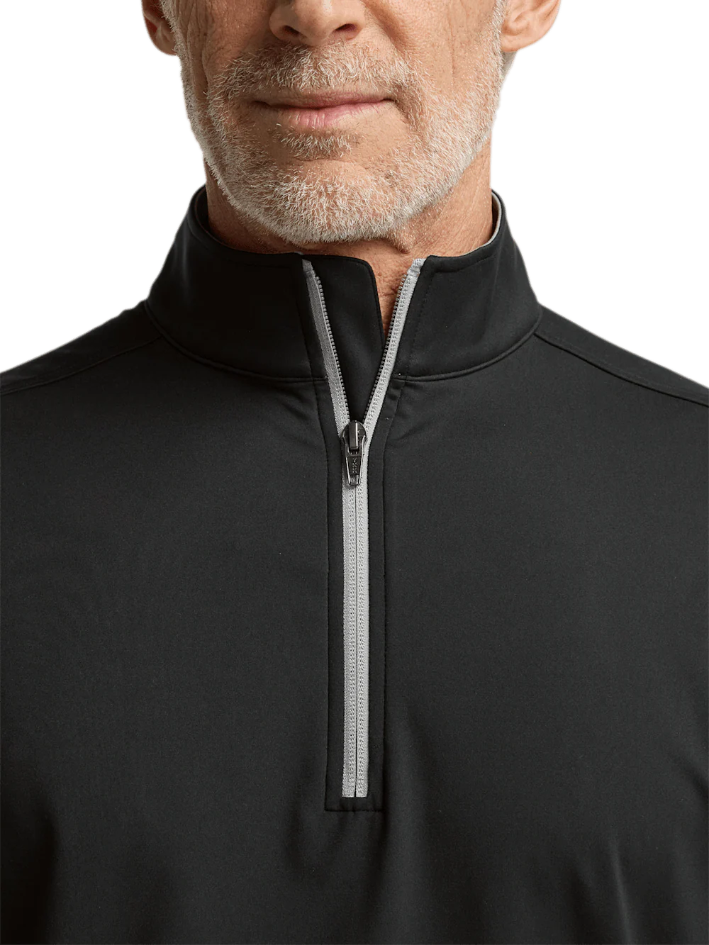 Performance Blend Quarter Zip Mock Neck - Black - Image 3