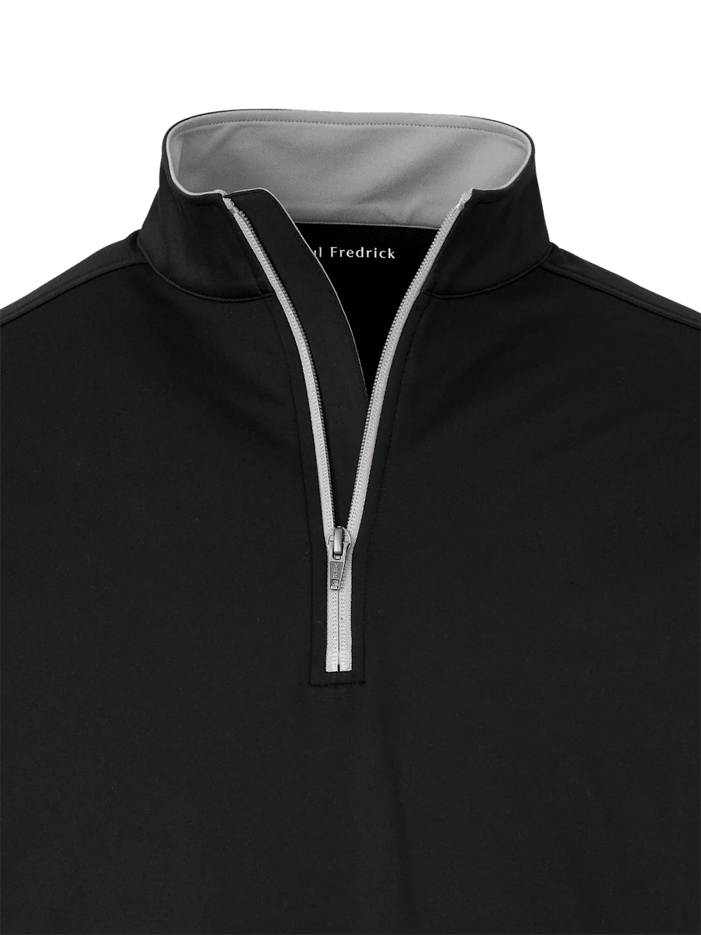 Performance Blend Quarter Zip Mock Neck - Black - Image 6