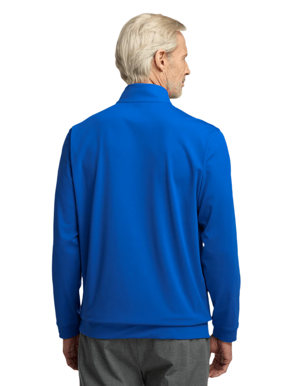 Performance Blend Quarter Zip Mock Neck - Cobalt - Image 5