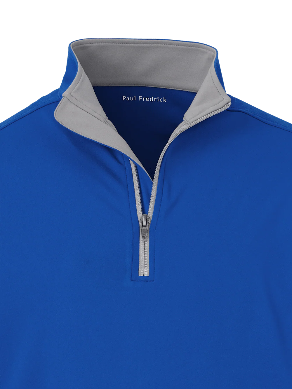 Performance Blend Quarter Zip Mock Neck - Cobalt - Image 6