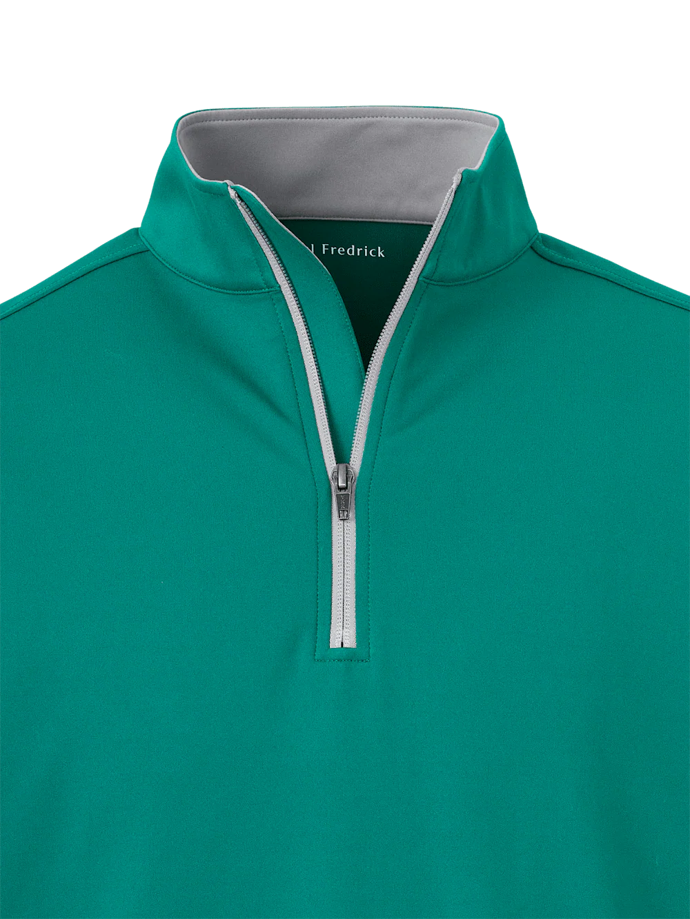 Performance Blend Quarter Zip Mock Neck - Green - Image 6