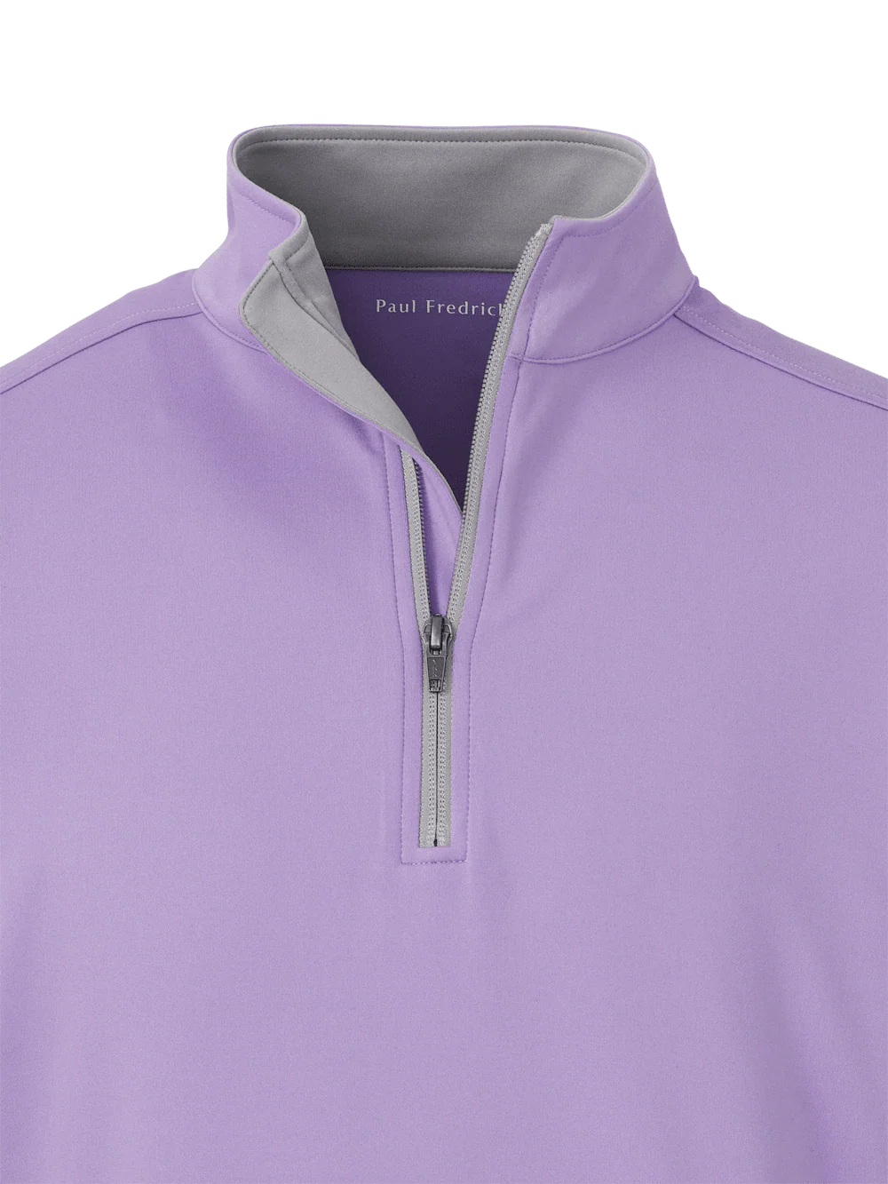 Performance Blend Quarter Zip Mock Neck - Purple - Image 6